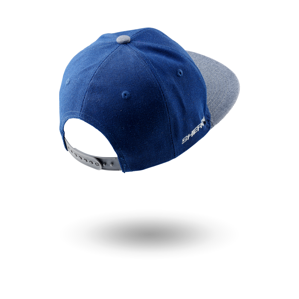 V595 CASQUETTE SNAPBACK BLEU MARINE RACING TEAM VERSO